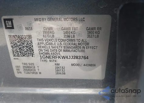 2018 Chevrolet Traverse Ls from USA, damaged, VIN 1GNERFKW4JJ283764